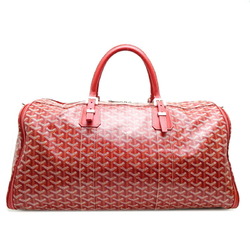 Goyard Croisjour 55 Women's and Men's Boston Bag PVC Coated Canvas Red