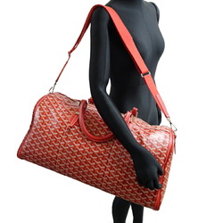 Goyard Croisjour 55 Women's and Men's Boston Bag PVC Coated Canvas Red