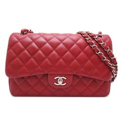 Chanel Matelasse 30 Chain Shoulder Women's Bag Lambskin Red