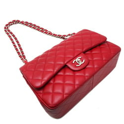 Chanel Matelasse 30 Chain Shoulder Women's Bag Lambskin Red