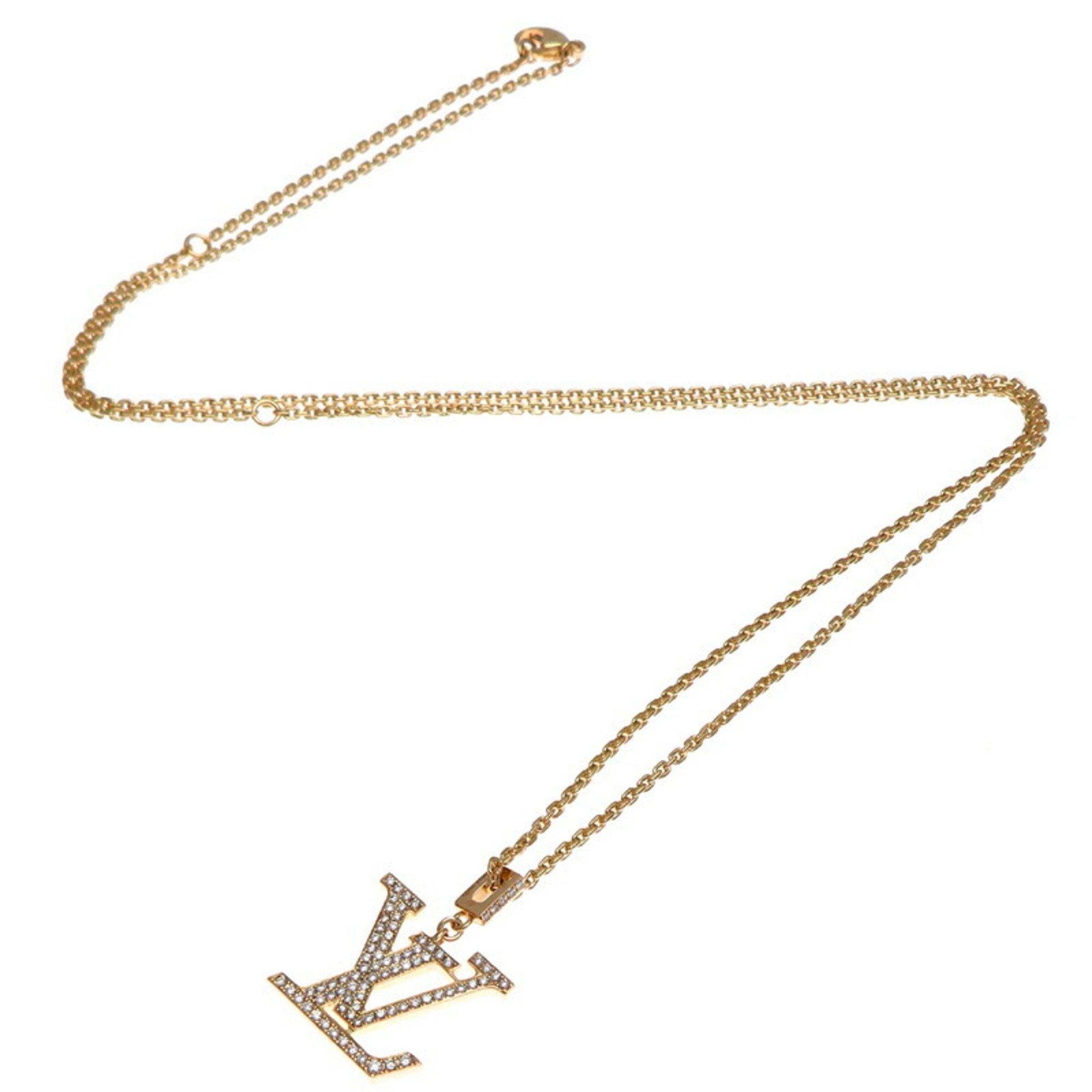 Louis Vuitton Pendant LV GM Diamond Women's and Men's Necklace Q93849 750 Yellow Gold