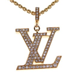 Louis Vuitton Pendant LV GM Diamond Women's and Men's Necklace Q93849 750 Yellow Gold