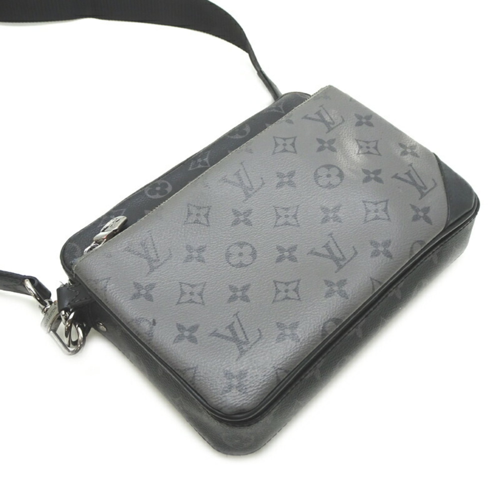 Louis Vuitton Trio Men's Shoulder Bag M69443 Monogram Eclipse Black