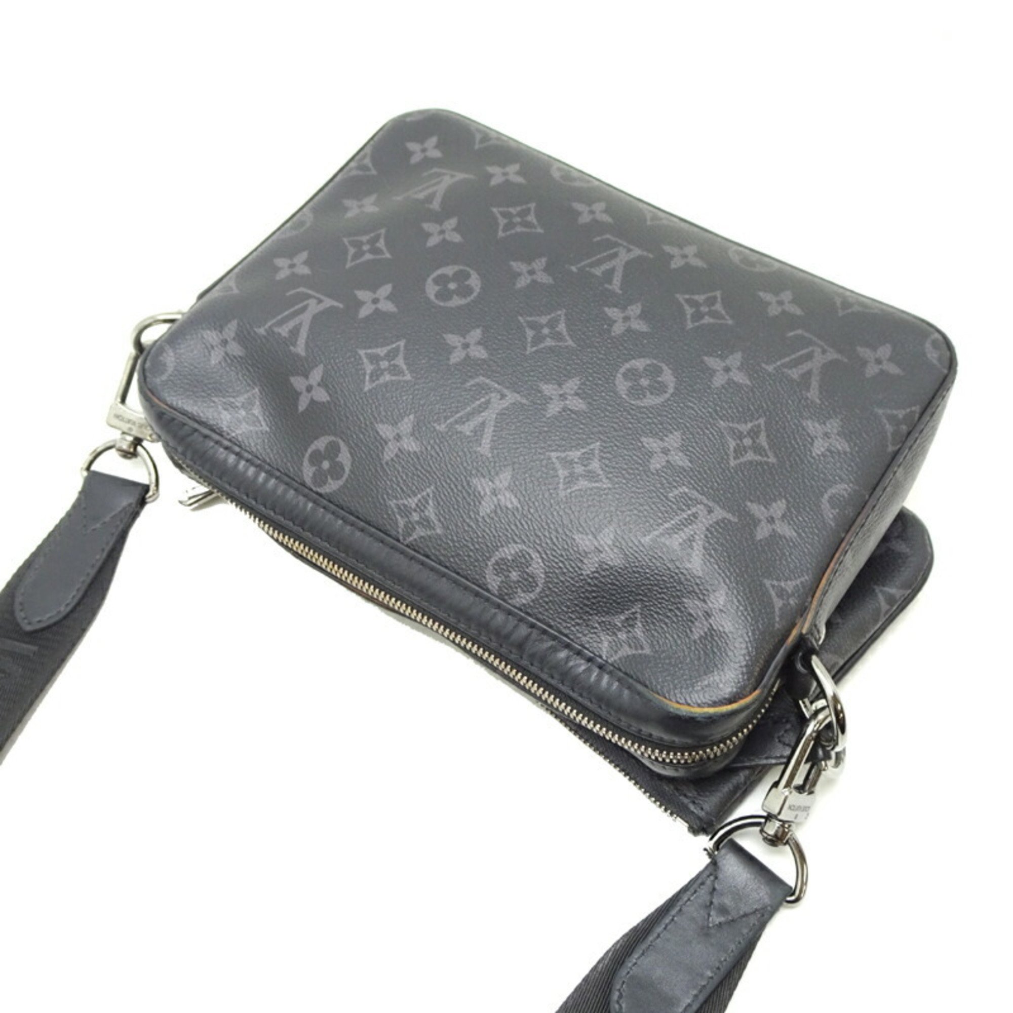 Louis Vuitton Trio Men's Shoulder Bag M69443 Monogram Eclipse Black