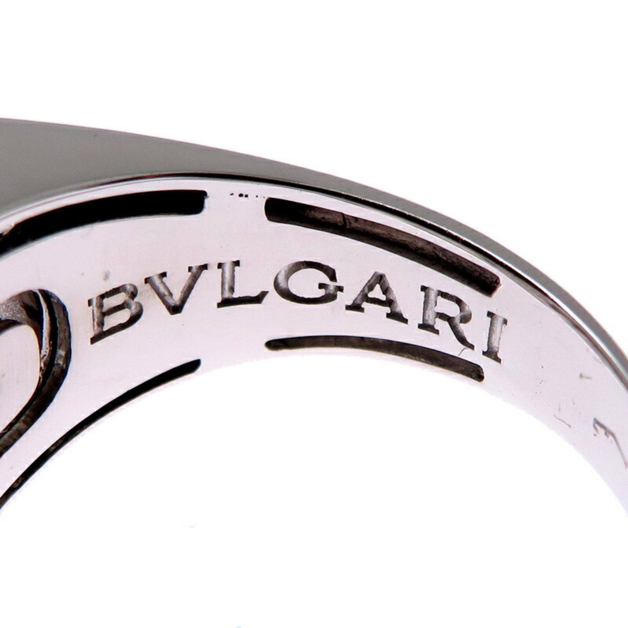 Bvlgari Parentesi Diamond Women's Ring, 750 White Gold, Size 9.5