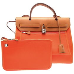 Hermes □M stamp 2009 Airbag Zip PM Ladies Tote Bag Toile Officier Orange