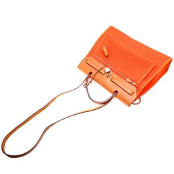 Hermes □M stamp 2009 Airbag Zip PM Ladies Tote Bag Toile Officier Orange