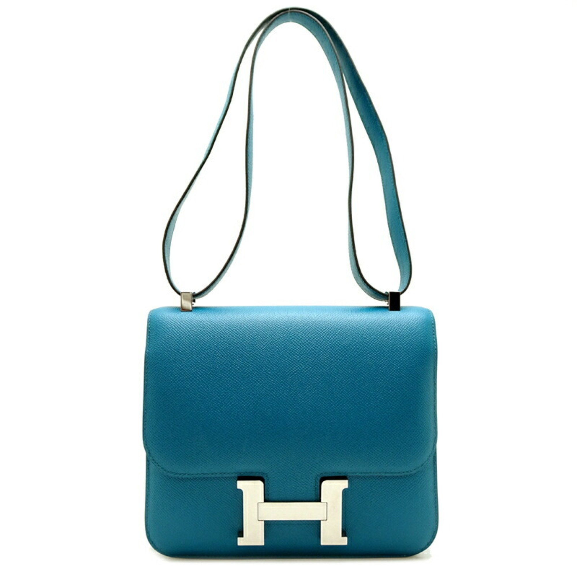 Hermes Constance 3 24 X engraved 2016 Women's shoulder bag Epsom blue