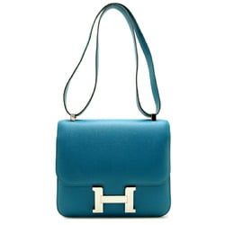 Hermes Constance 3 24 X engraved 2016 Women's shoulder bag Epsom blue