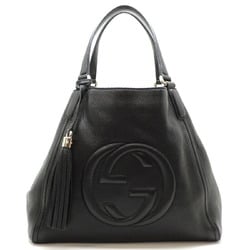 Gucci Soho Women's Tote Bag 282309 Leather Black