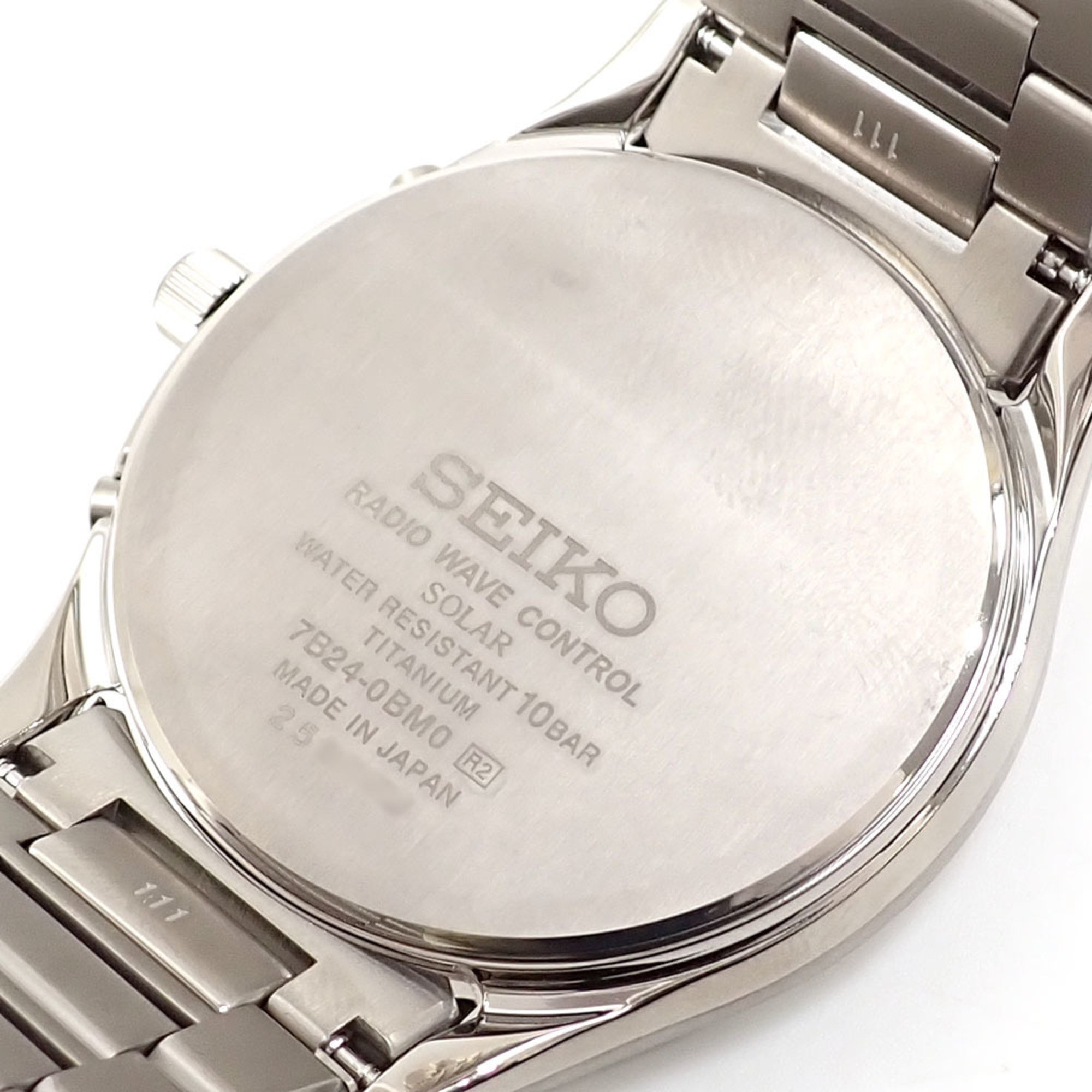 Seiko Watch Dolce Men's Solar Titanium SADZ197 Light-Charging Radio-Controlled