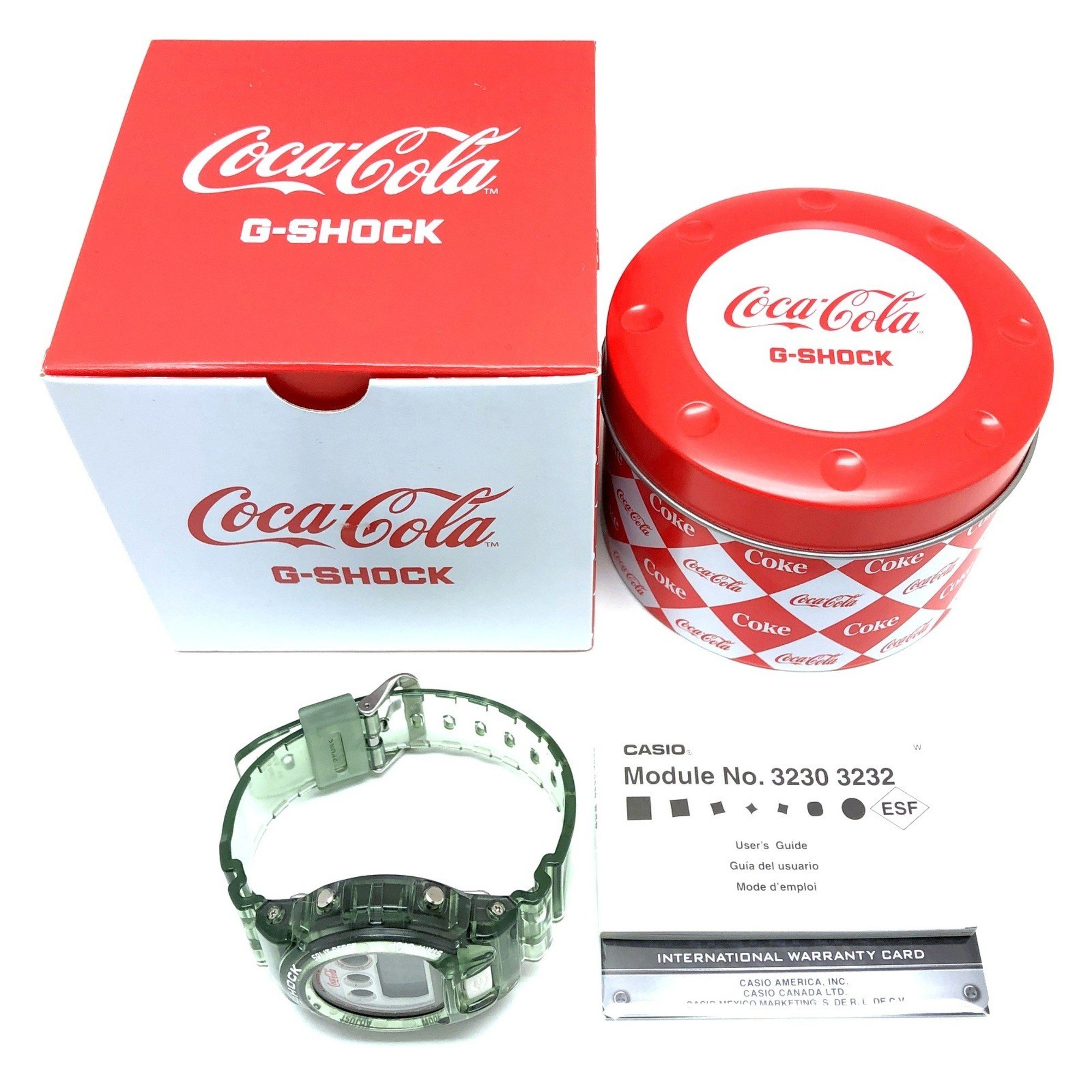 G-SHOCK CASIO Watch DW-6900CC23-3 Coca-Cola Collaboration Model Green Glass Bottle Skeleton Released in August 2023 Mikunigaoka Store