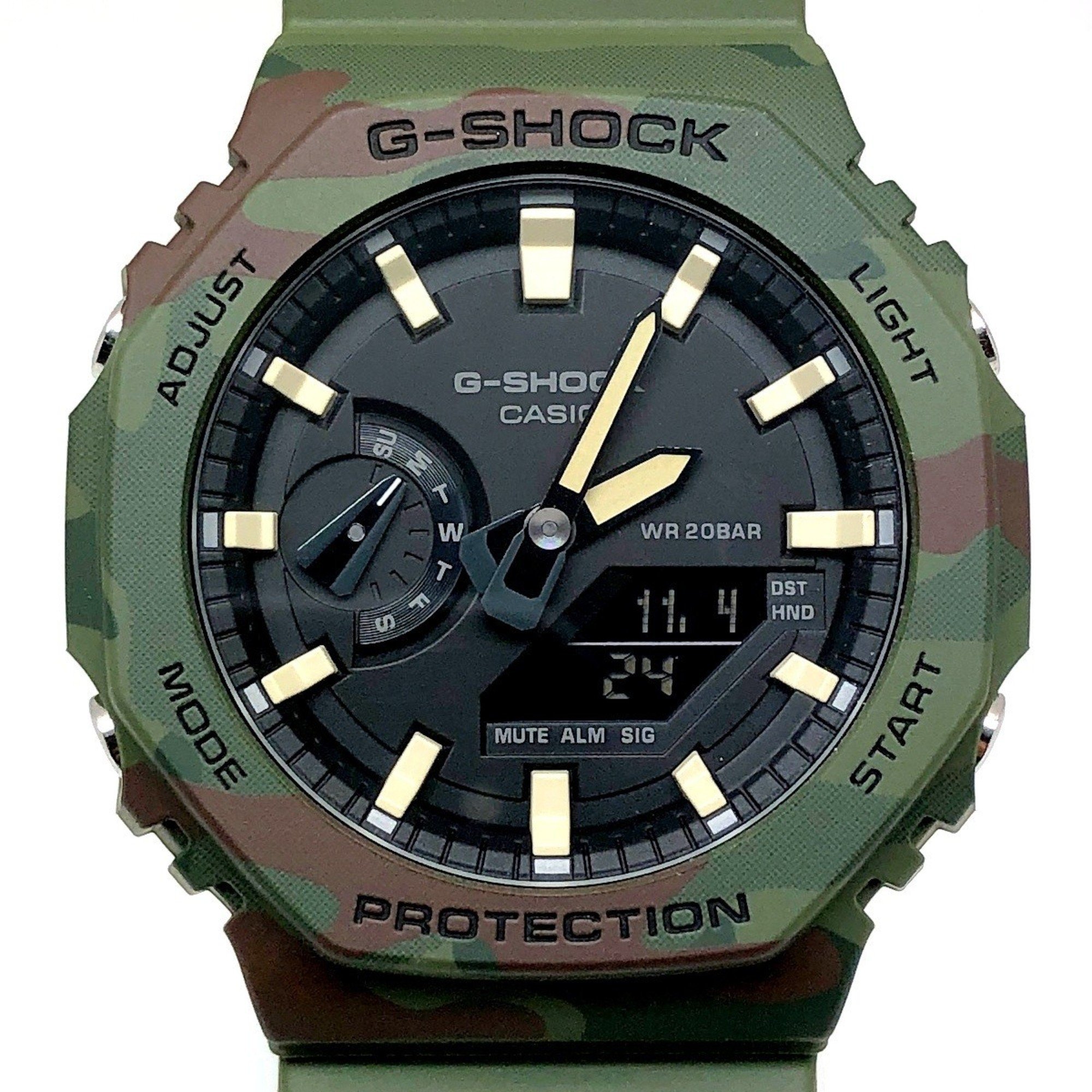 G-SHOCK CASIO Watch GAE-2100WE-3A Octagon Casio Oak Band and Bezel Interchangeable Khaki Orange Camouflage Released October 2022 Mikunigaoka Store