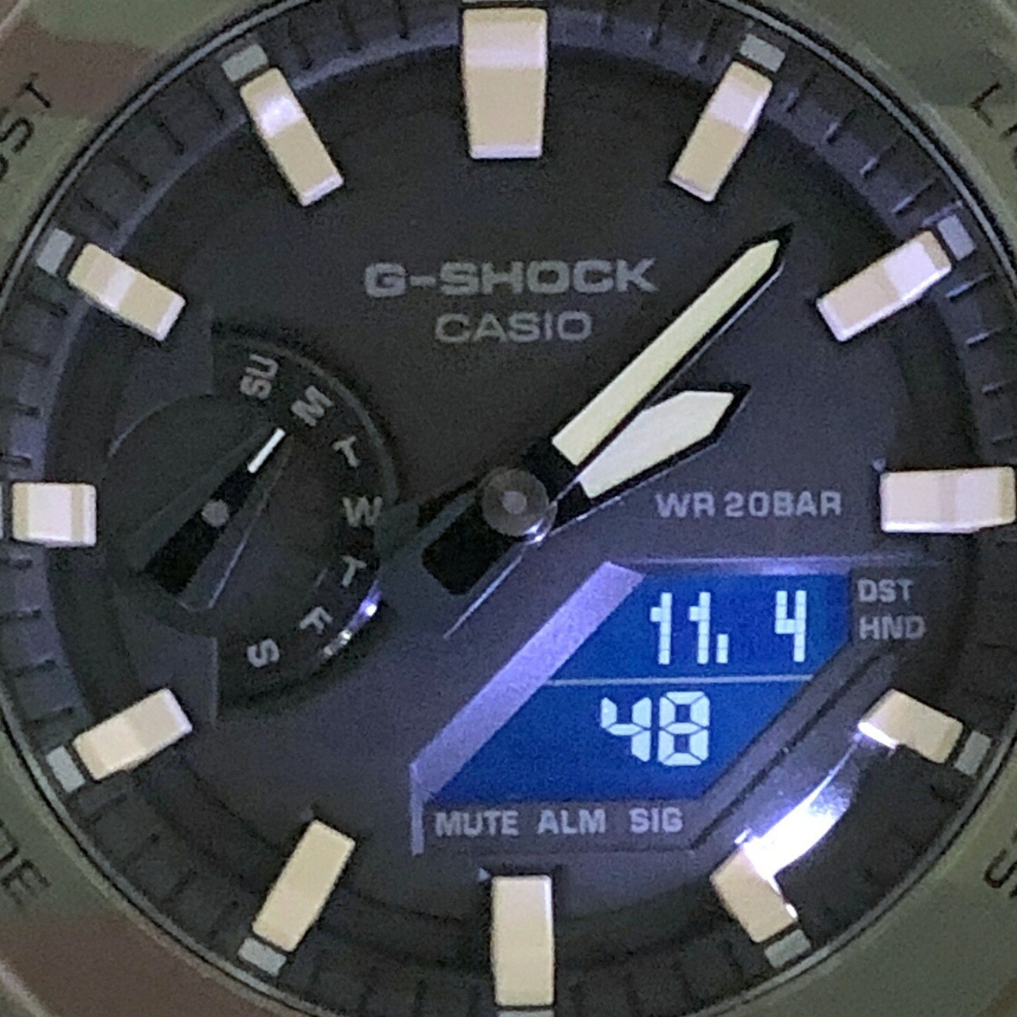 G-SHOCK CASIO Watch GAE-2100WE-3A Octagon Casio Oak Band and Bezel Interchangeable Khaki Orange Camouflage Released October 2022 Mikunigaoka Store