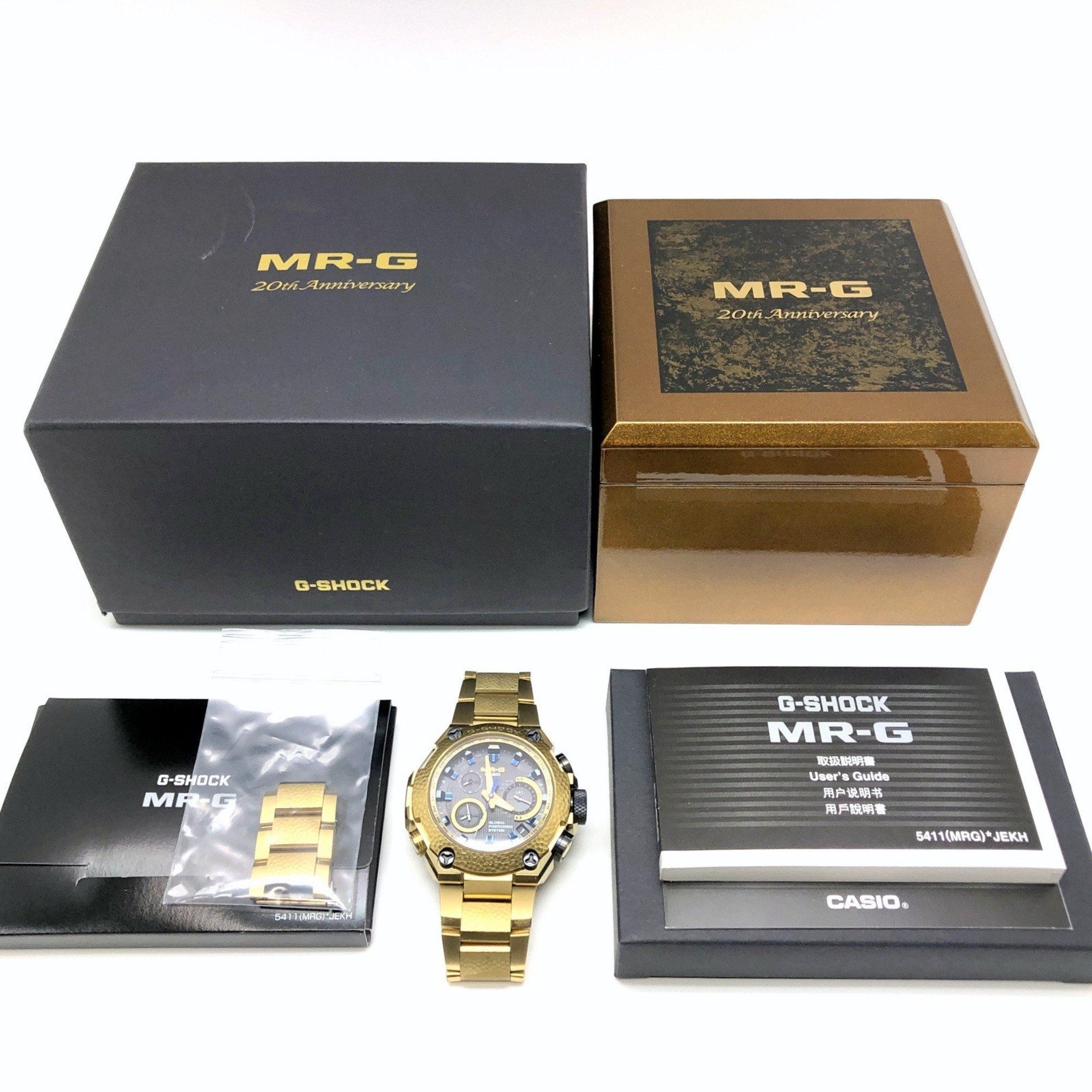 G-SHOCK CASIO Watch MRG-G1000HG-9A MR-G 20th Anniversary Model Limited to 300 worldwide Hammered Gold Full Metal Titanium GPS Hybrid Radio Solar IP TSUIKI ANNIVERSARY Released December 2016 Mikunigaoka Store