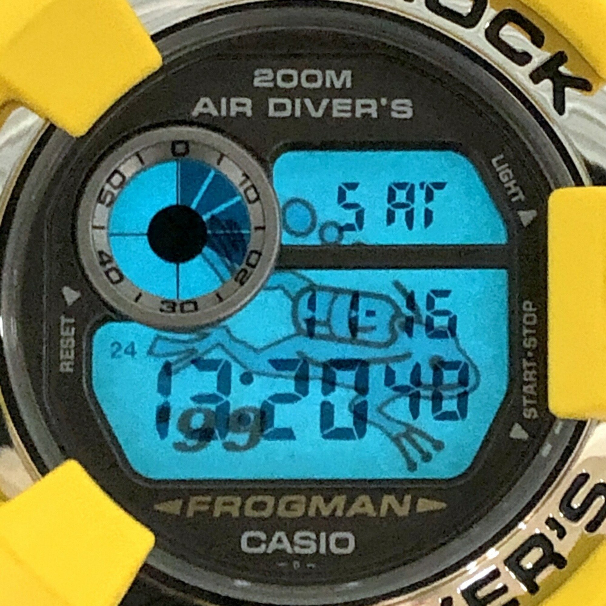 G-SHOCK CASIO Watch DW-8250YU-9T FROGMAN'99 Limited Edition Yellow Frog EL Released in May 1999 Mikunigaoka Store