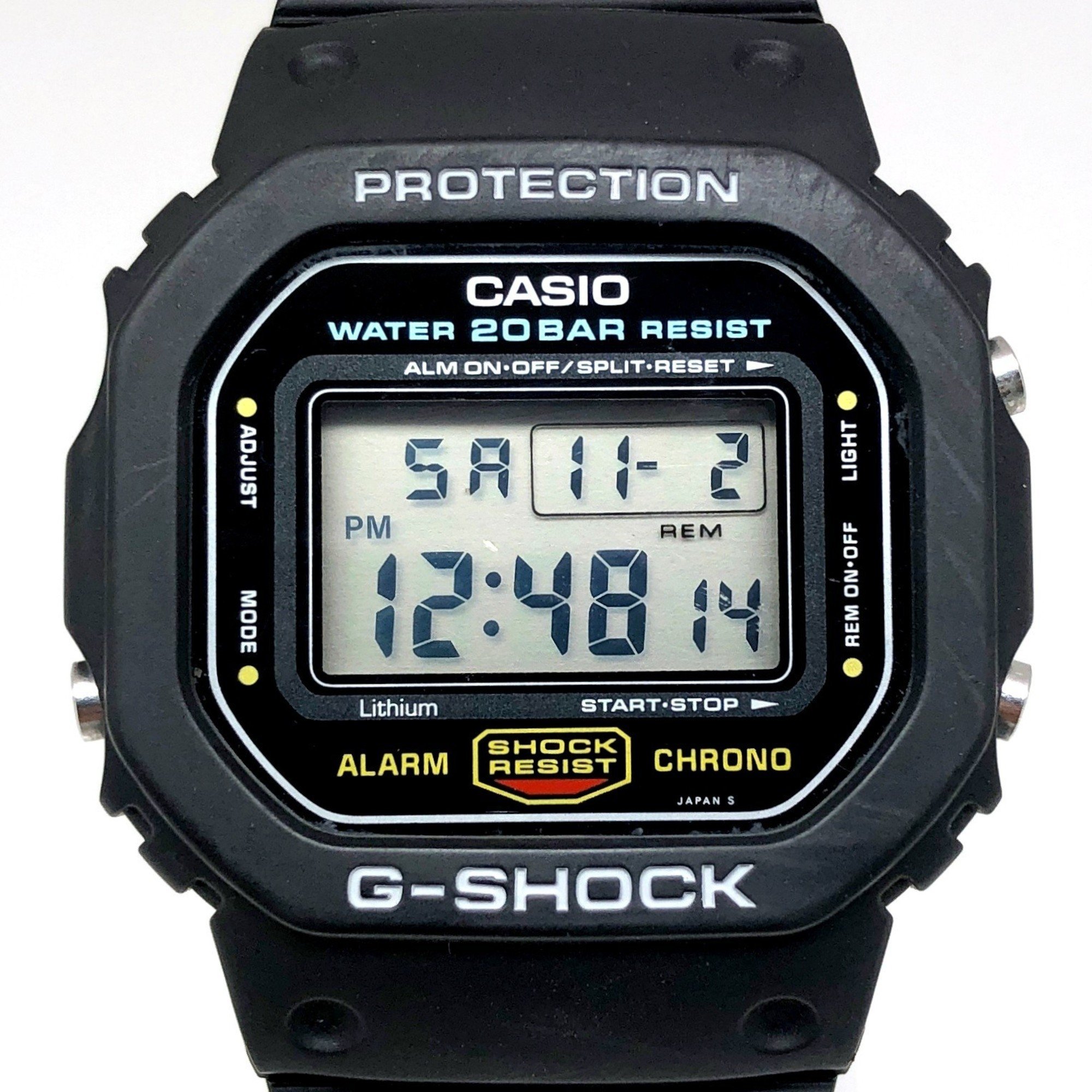 G-SHOCK CASIO Watch DW-5600C-1 M691 Officially restored product Domestic 20BAR Speed model Orange miniature bulb Mirrored back Released in June 1987 SPEED Mikunigaoka store