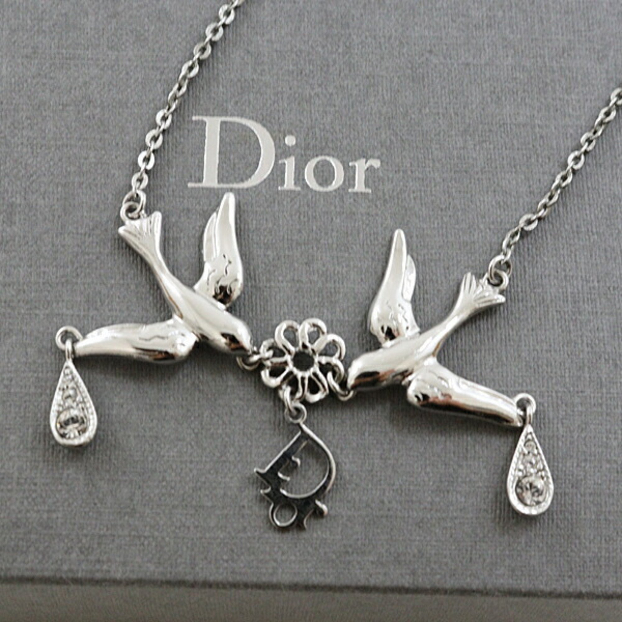 Christian Dior Dior Necklace Dove Silver