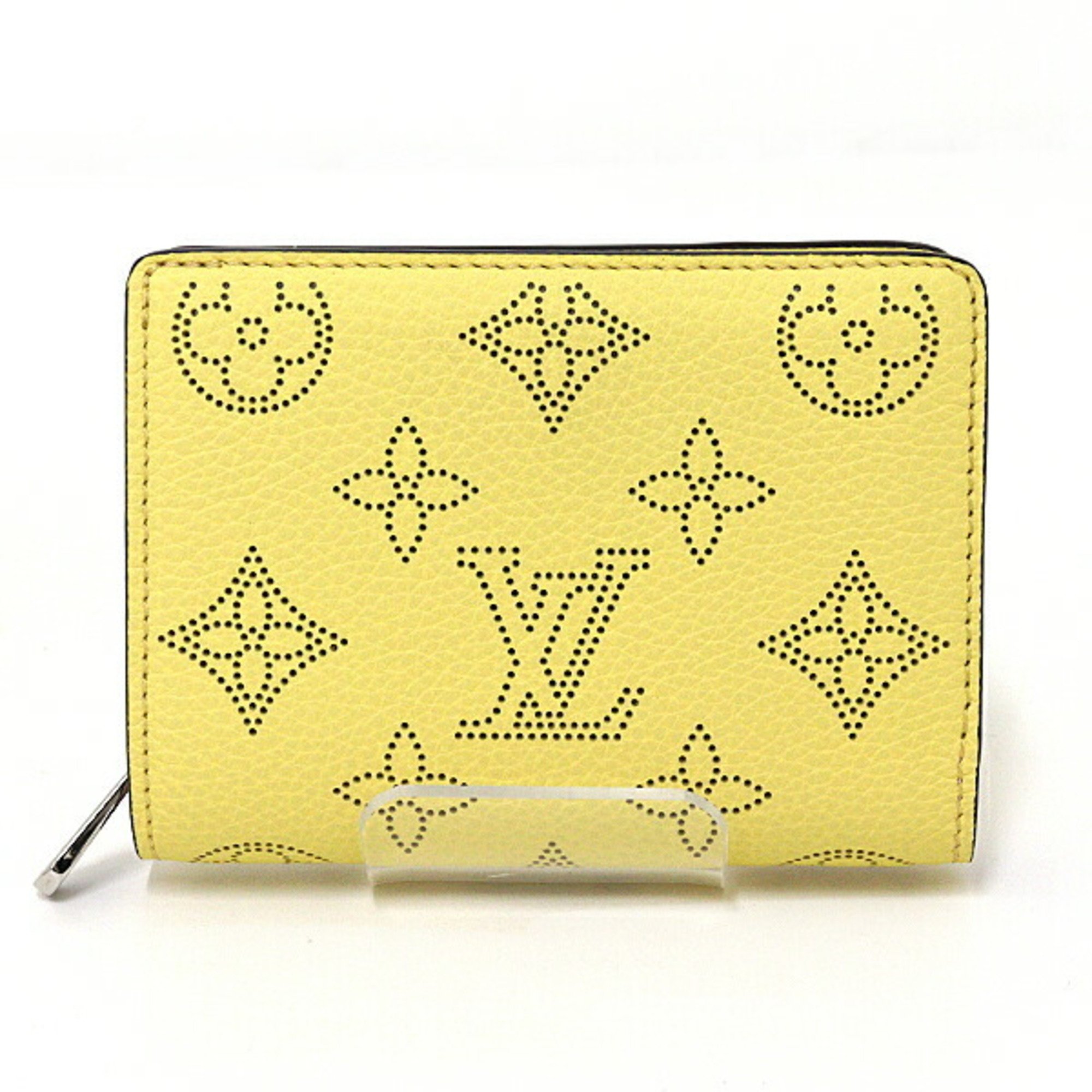 Louis Vuitton LOUIS VUITTON Portefeuille-Ku Bi-fold Wallet Monogram Mahina M82502 Jaune Limited Edition Color S