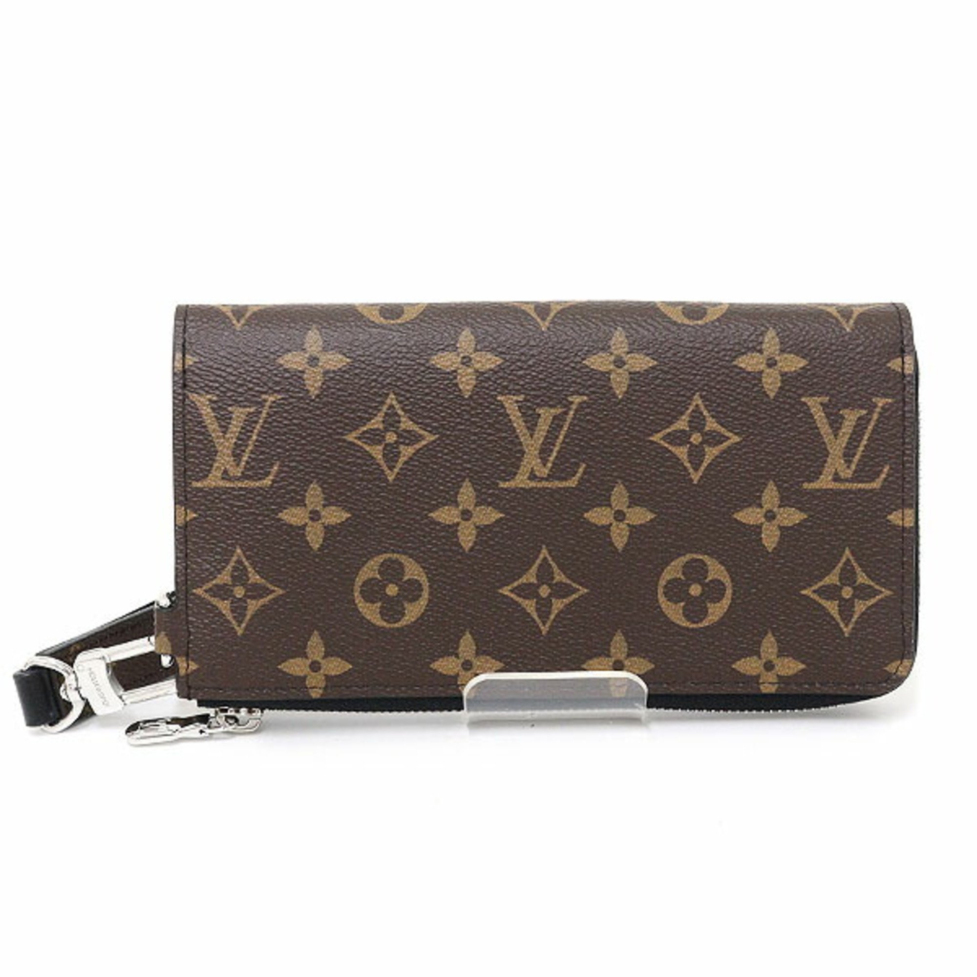 Louis Vuitton Zippy Dragonne Monogram Canvas/Taiga Leather Brown/Black M69407 Long Wallet