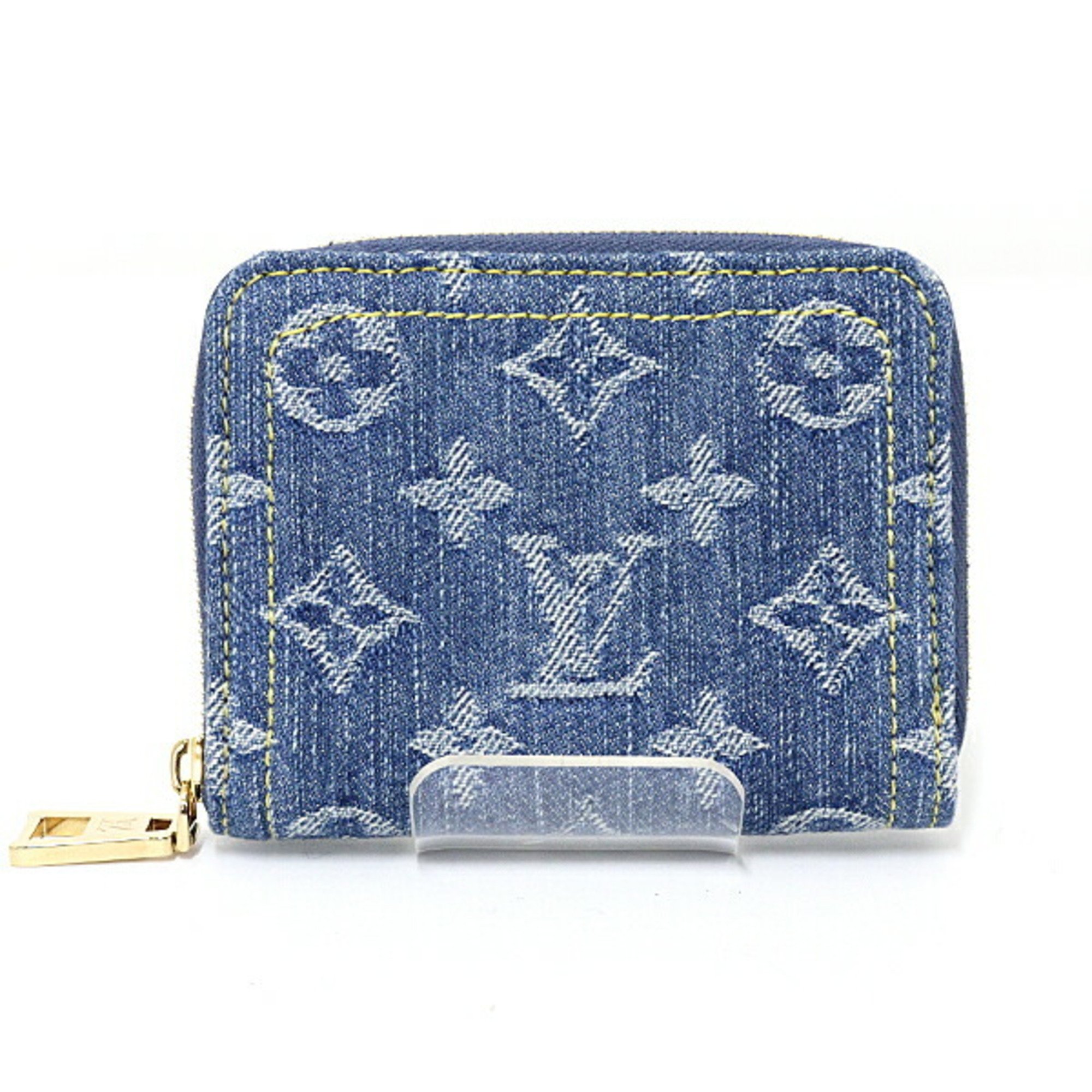 Louis Vuitton LV Remix Zippy Coin Purse Card Case Monogram Denim M82957 Blue