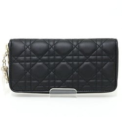 Christian Dior Lady Voyageur Wallet Cannage Lambskin S0007ONMJ Black