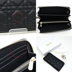 Christian Dior Lady Voyageur Wallet Cannage Lambskin S0007ONMJ Black