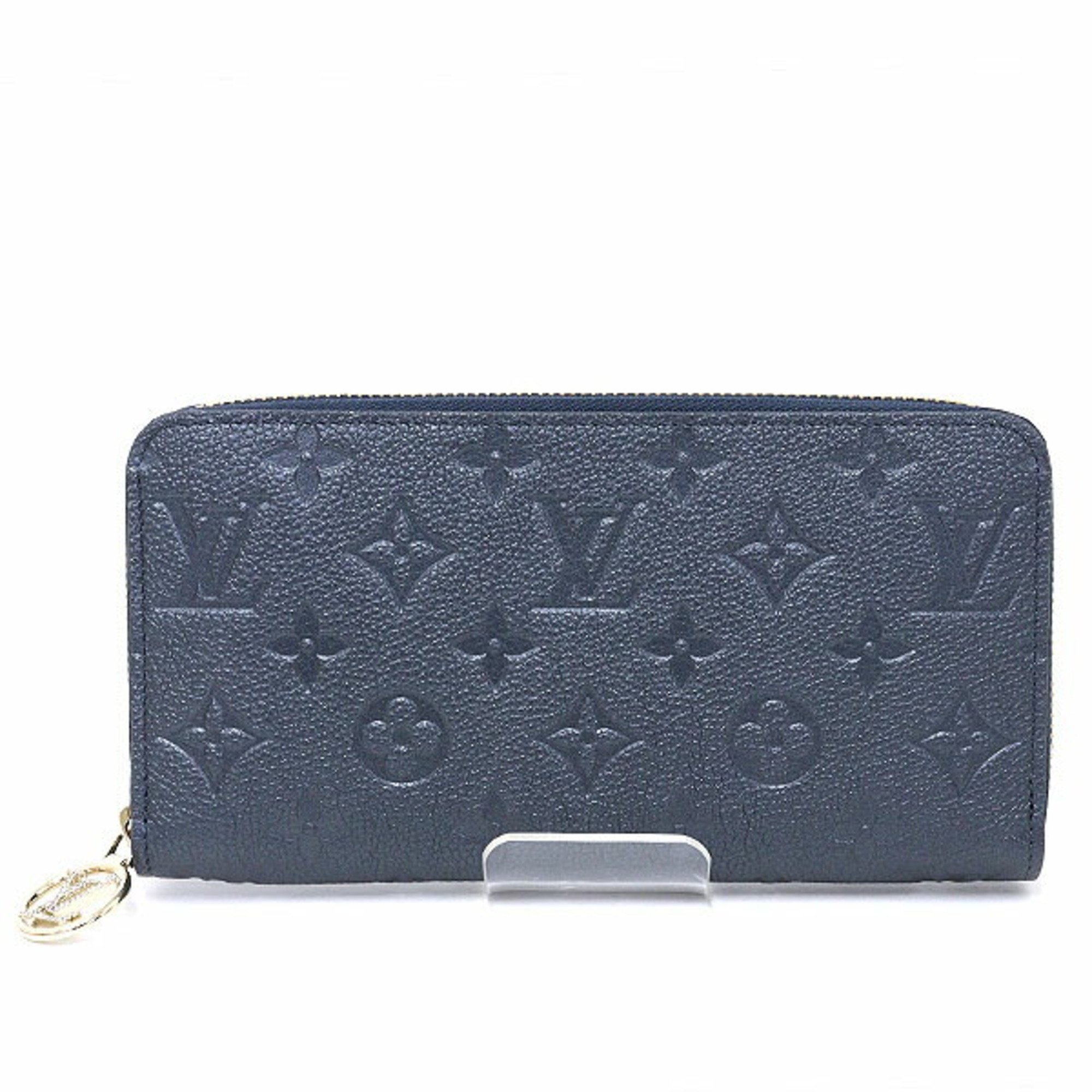 Louis Vuitton Zippy Wallet Monogram Empreinte Navy Blue M82838 Long LV