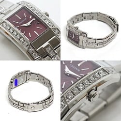 SEIKO Women's Watch Credor Node 5A70-0AY0 Diamond Bordeaux Dial Quartz