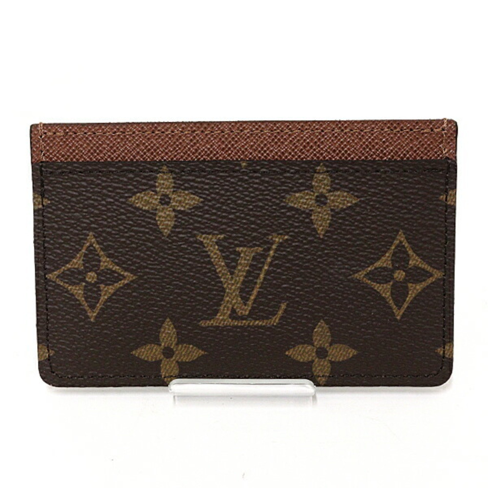 Louis Vuitton LOUIS VUITTON Card Case Porte Carte Simple Business Holder M61733 Armagnac Brown Item