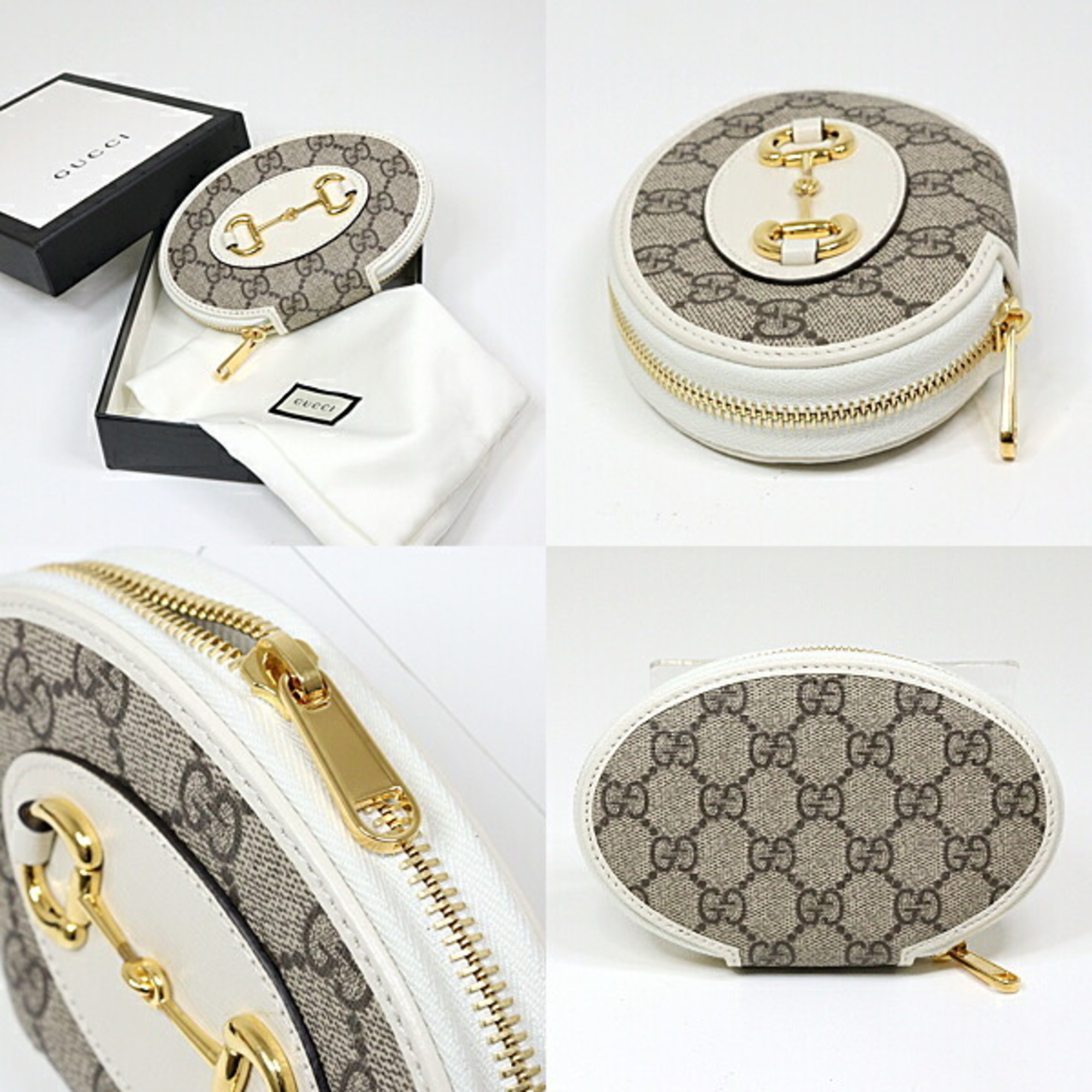 GUCCI Horsebit 1955 Coin Purse 622040 Beige