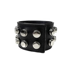 Yves Saint Laurent SAINT LAURENT PARIS Calf Leather Double Spike Stud Bracelet Bangle 2 Rows Saint Laurent Paris Men Women Unisex Mikunigaoka Store