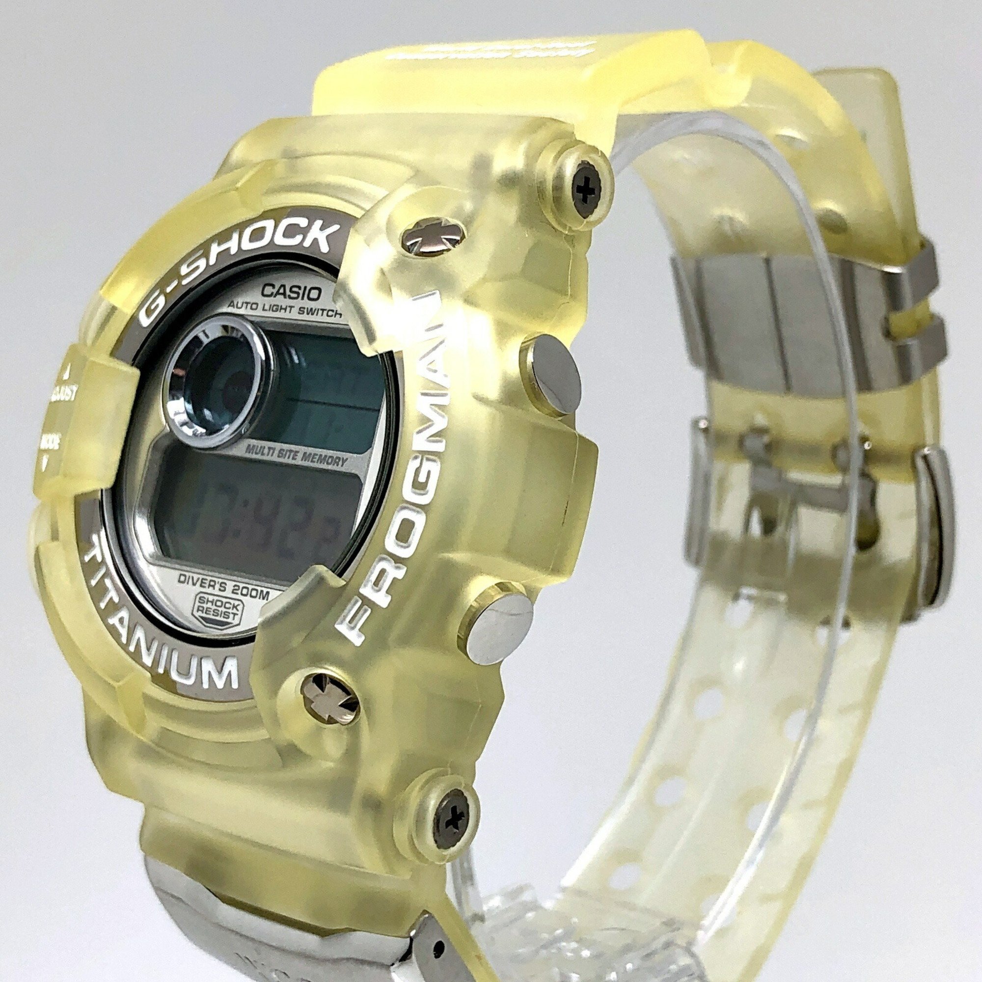 G-SHOCK CASIO Watch DW-9900WC-7T FROGMAN W.C.C.S. Frogman Double Manta EL Titanium Case World Coral Reef Conservation Society White Skeleton Silver Released June 1999 Mikunigaoka Store