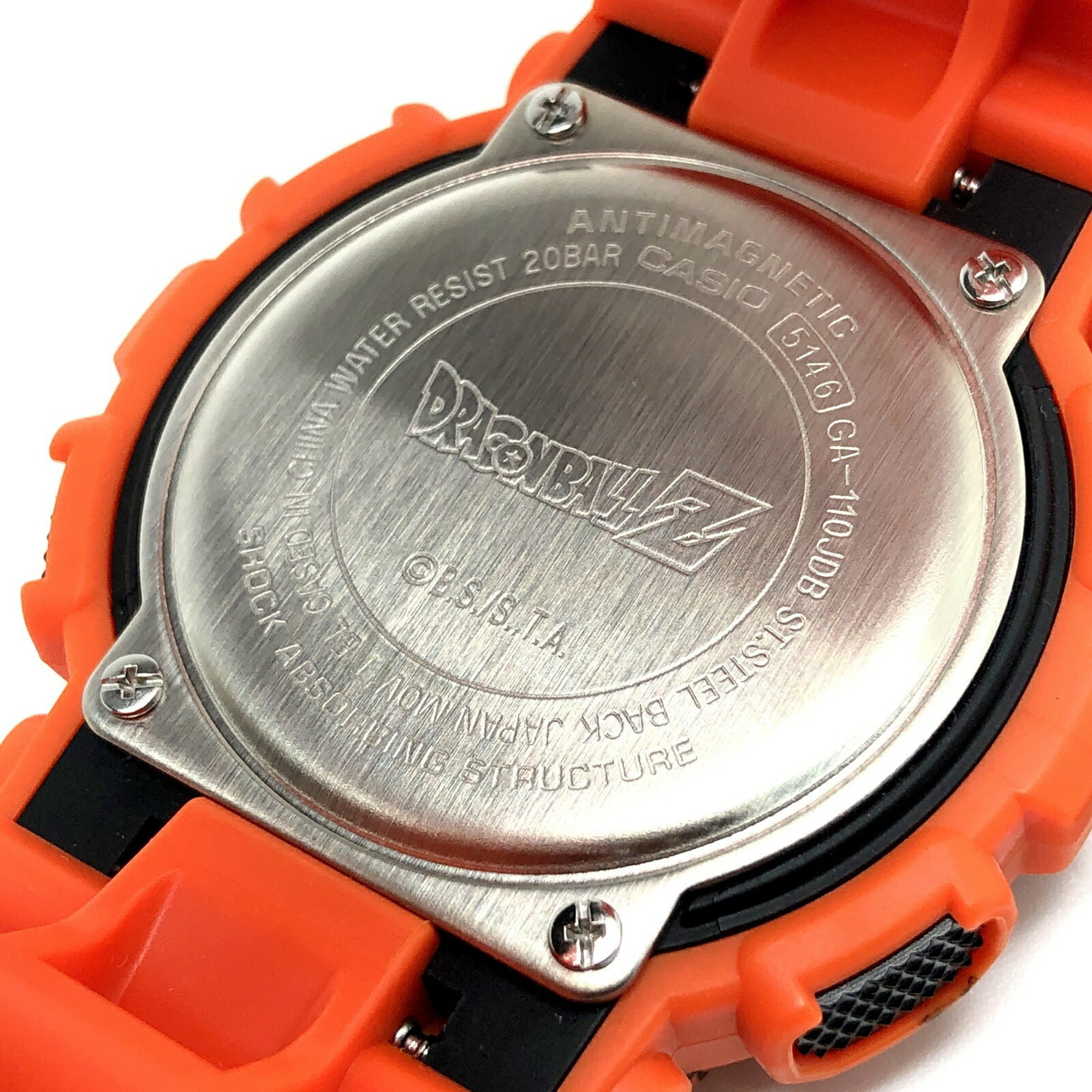 G-SHOCK CASIO Watch GA-110JDB-1 DRAGONBALL Z Collaboration Model LED Light Analog Digital Orange Illustration Son Goku Four-Star Ball Released in August 2020 Mikunigaoka Store