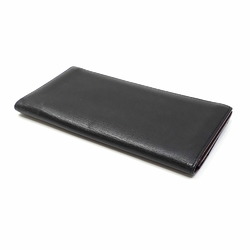 Cartier Bi-fold Long Wallet Must Line de Round Zip International Black Bordeaux Calf Leather L3001363 Women's Men's Unisex