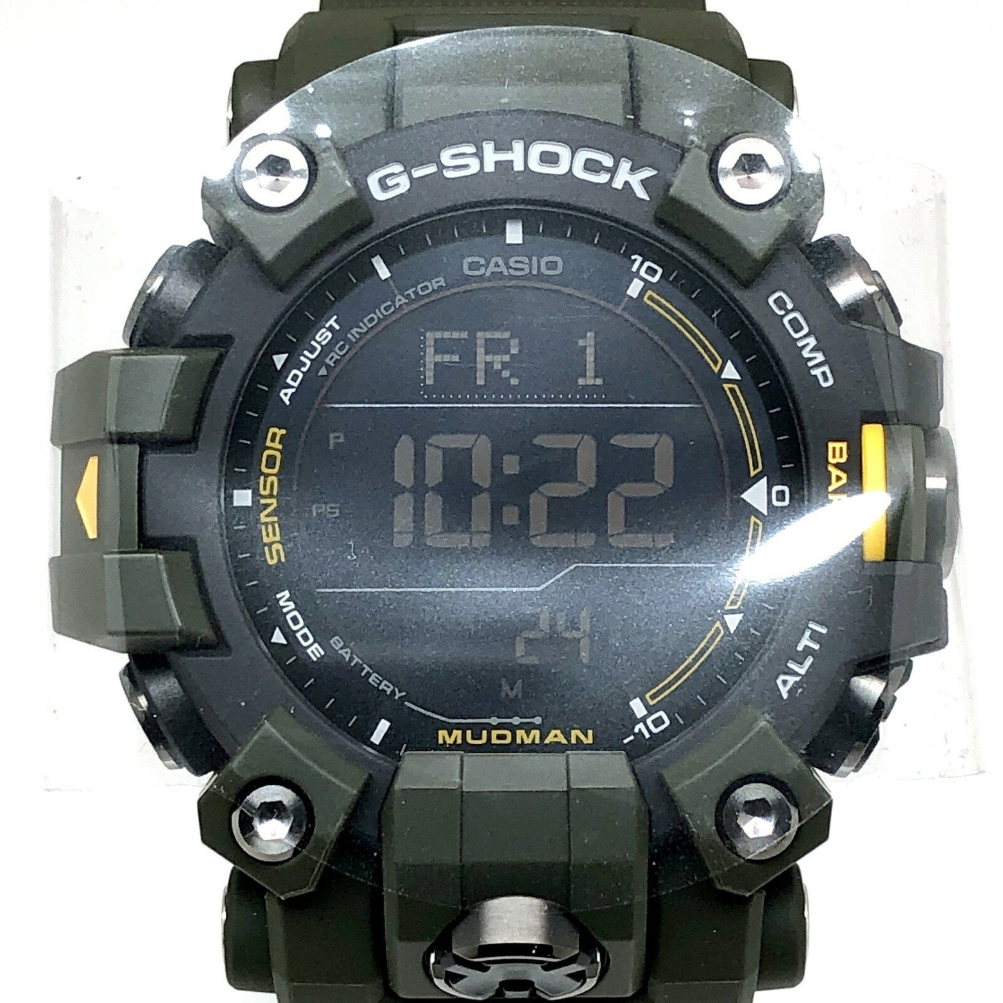 G-SHOCK CASIO Watch GW-9500-3 MUDMAN Radio Solar Triple Sensor Altitude, Compass, Barometric Pressure/Thermometer Carbon Core Guard Structure Dustproof and Mudproof LED Backlight Black x Khaki Released in July 2023 Mikunigaoka Store