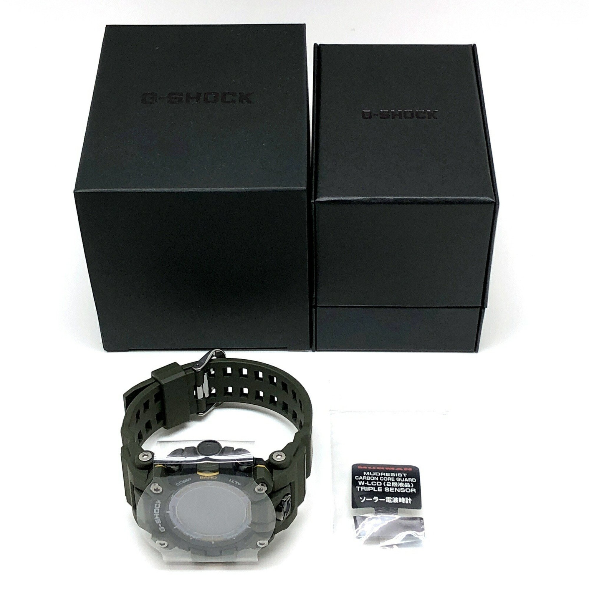 G-SHOCK CASIO Watch GW-9500-3 MUDMAN Radio Solar Triple Sensor Altitude, Compass, Barometric Pressure/Thermometer Carbon Core Guard Structure Dustproof and Mudproof LED Backlight Black x Khaki Released in July 2023 Mikunigaoka Store