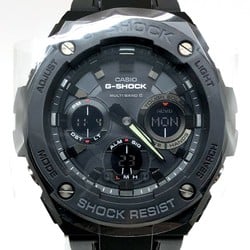 G-SHOCK CASIO Watch GST-W100G-1B G-STEEL Radio Solar Layer Guard Structure Double LED Light Metal x Resin Band Ana-Digi Black Monotone Released July 2016 Mikunigaoka Store