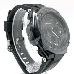 G-SHOCK CASIO Watch GST-W100G-1B G-STEEL Radio Solar Layer Guard Structure Double LED Light Metal x Resin Band Ana-Digi Black Monotone Released July 2016 Mikunigaoka Store