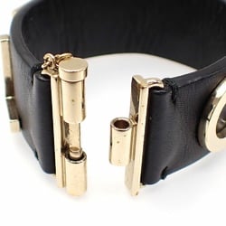 Chanel Leather Bracelet Women's Black B18B