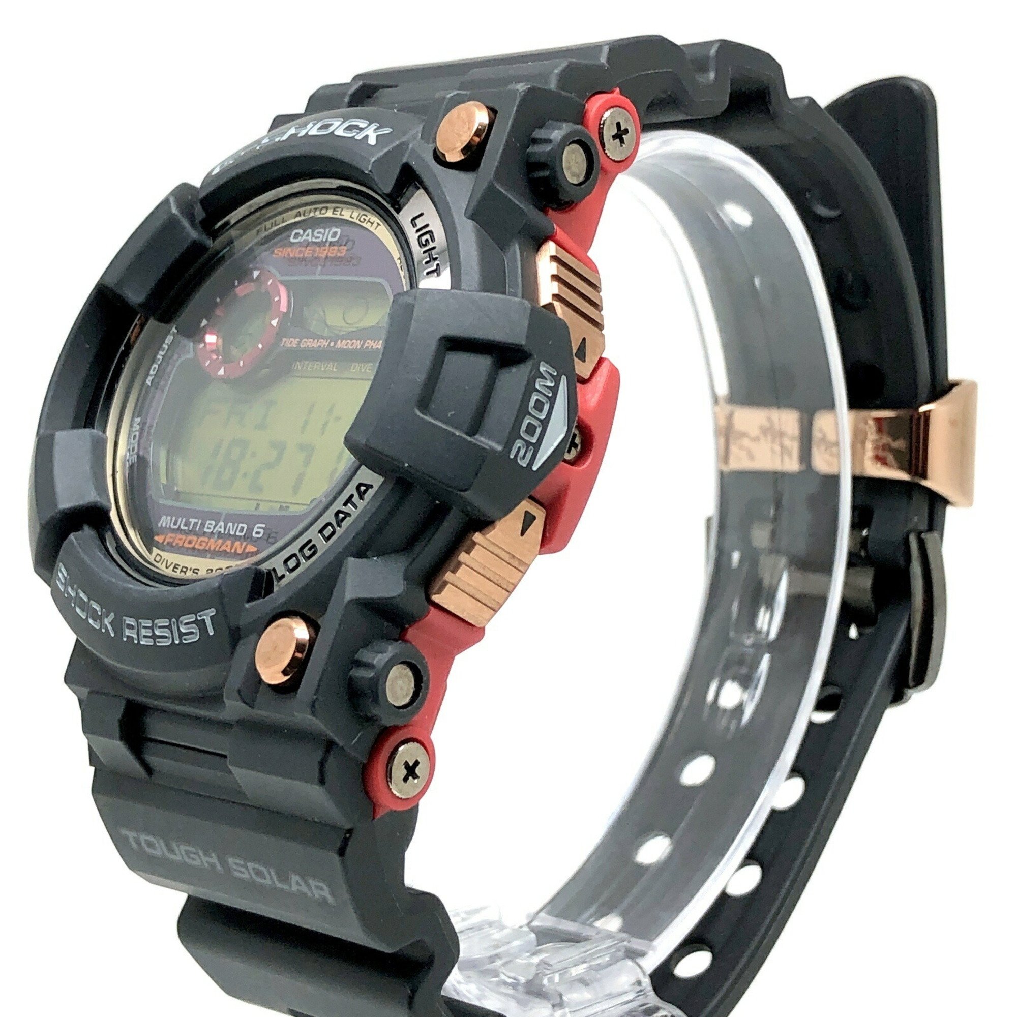 G-SHOCK CASIO Watch GWF-1035F-1 FROGMAN 35th ANNIVERSARY MAGMA OCEAN Frogman Anniversary Limited Edition Magma Ocean Radio Solar Black x Red Rose Gold Released November 2018 Mikunigaoka Store