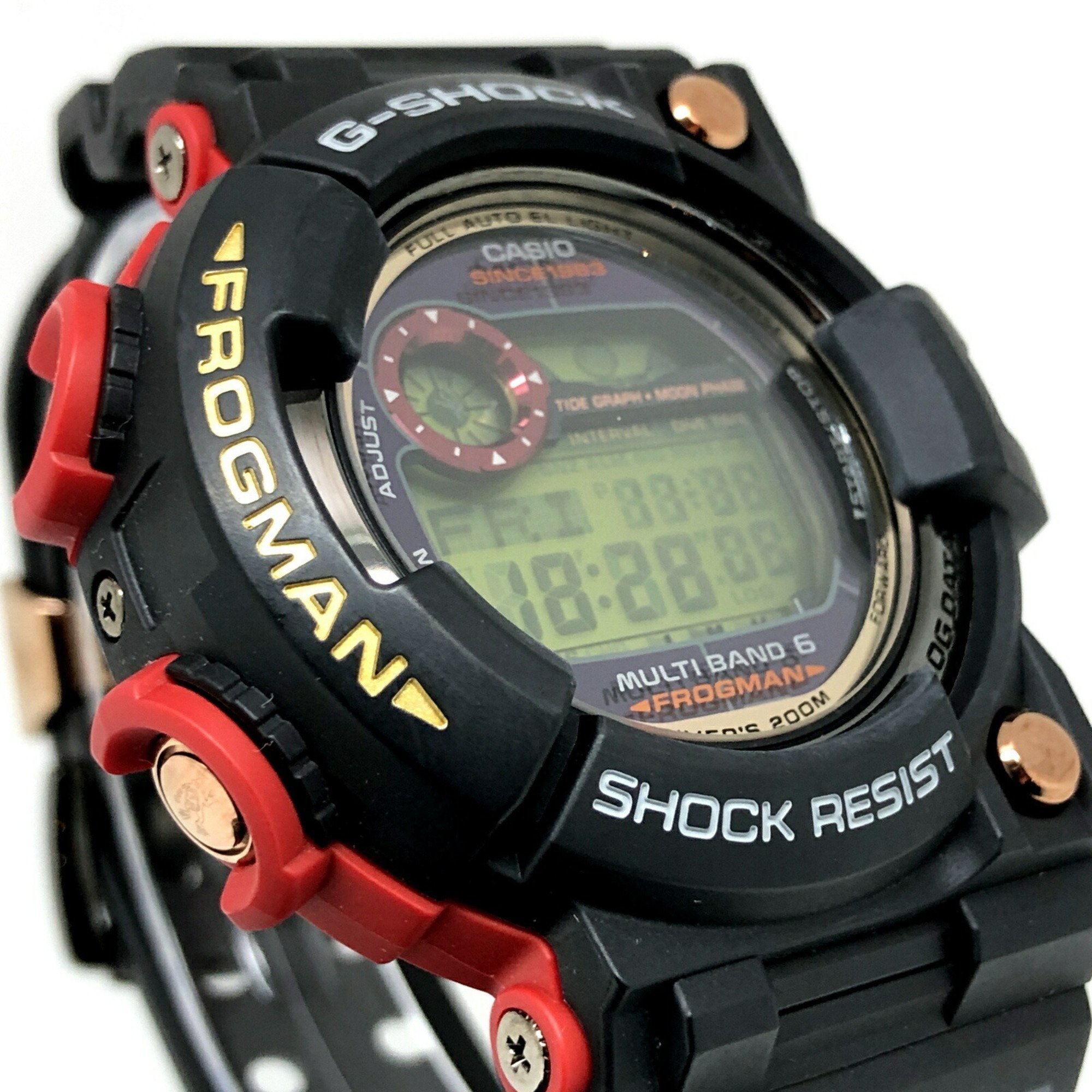 G-SHOCK CASIO Watch GWF-1035F-1 FROGMAN 35th ANNIVERSARY MAGMA OCEAN Frogman Anniversary Limited Edition Magma Ocean Radio Solar Black x Red Rose Gold Released November 2018 Mikunigaoka Store