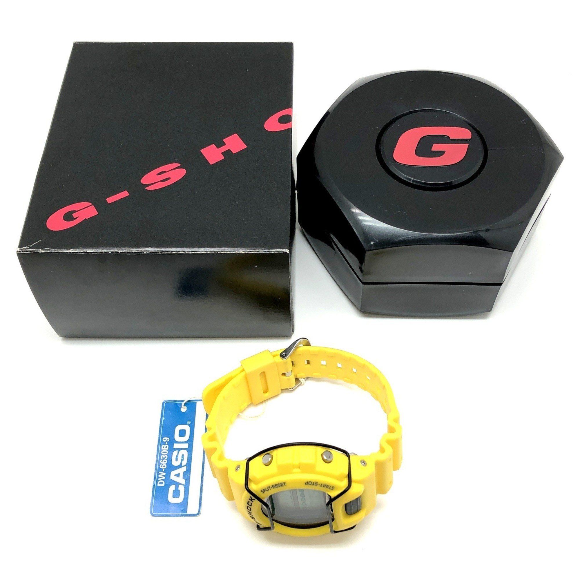 G-SHOCK CASIO Watch DW-6630B-9 FOX FIRE Protector Yellow G Mark EL Backlight Released November 1994 Mikunigaoka Store