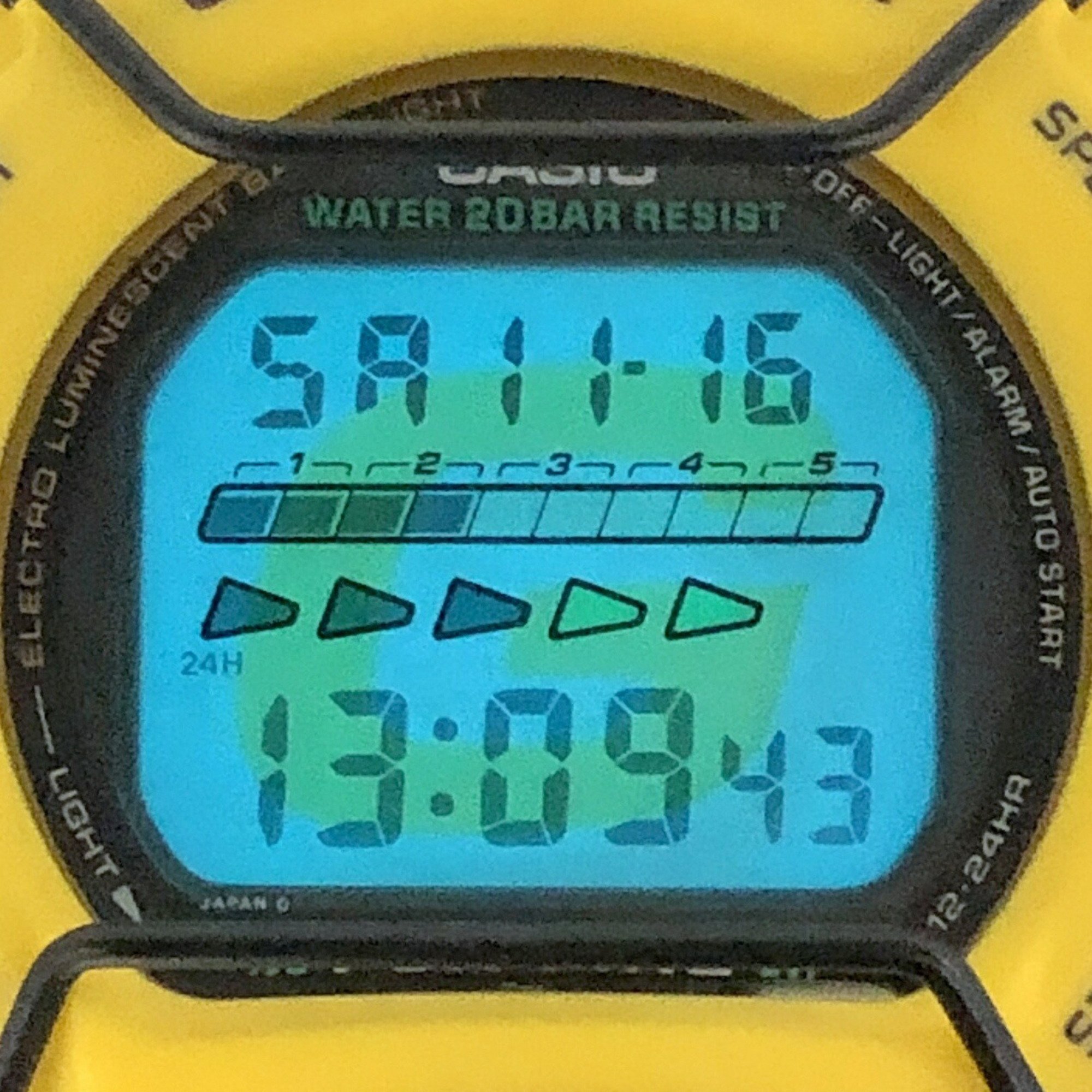 G-SHOCK CASIO Watch DW-6630B-9 FOX FIRE Protector Yellow G Mark EL Backlight Released November 1994 Mikunigaoka Store