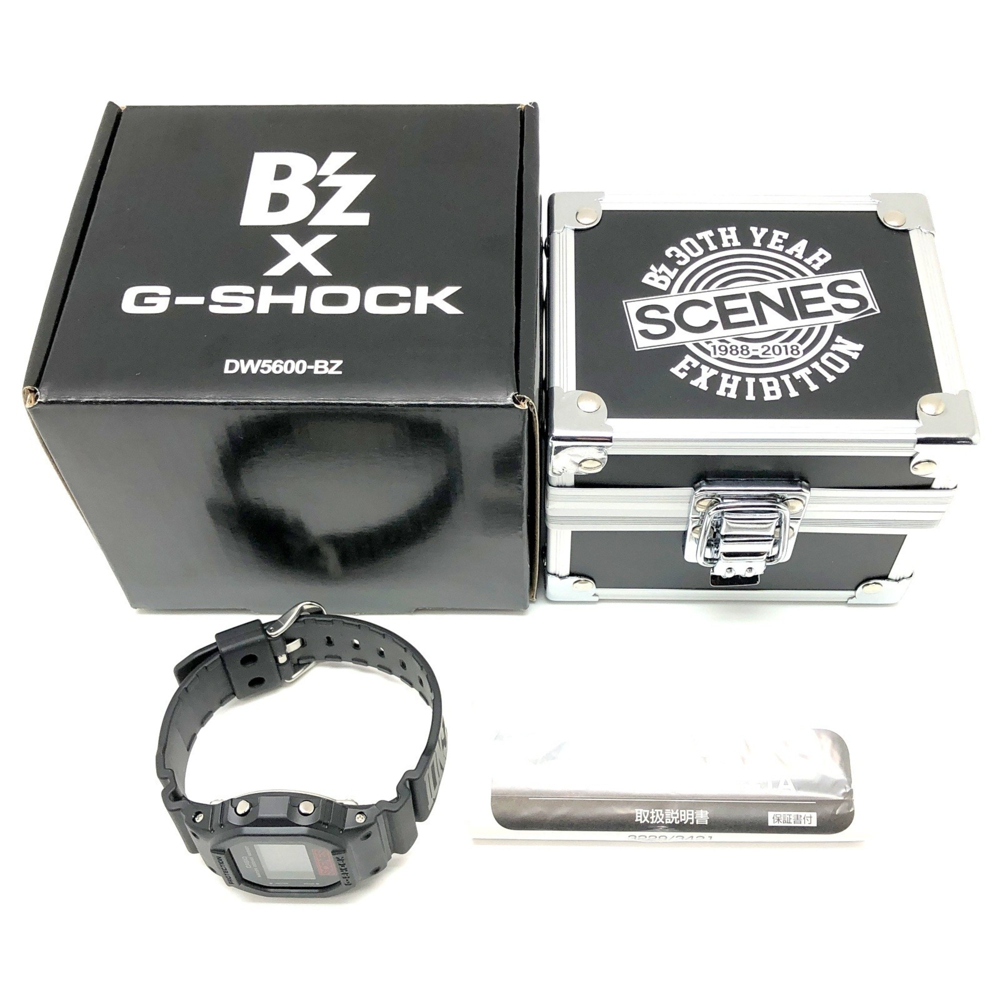 G-SHOCK CASIO Watch DW5600-BZ LIMITED MODEL B'z 30th Year Exhibition SCENES 1988-2018 Anniversary Collaboration Model Lottery Limited Black x Red DW-5600VT Released in May 2018 Mikunigaoka Store