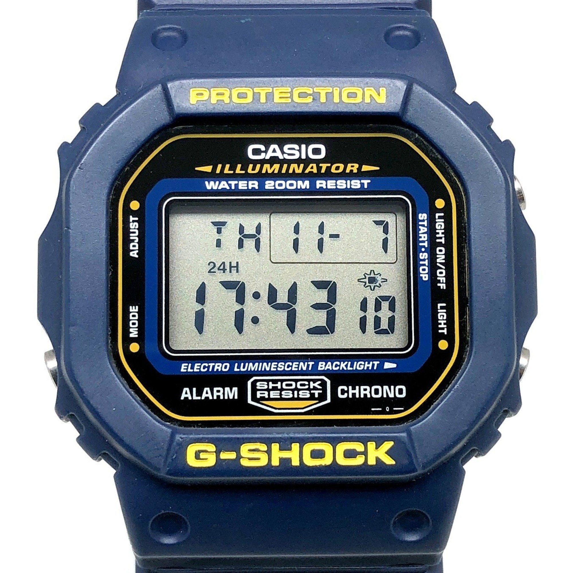 G-SHOCK CASIO Watch DW-5600EB-2V 200M Cross Band Blue Speed EL Backlight Released around 1999 Mikunigaoka Store