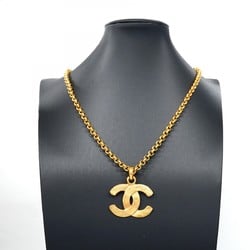 Chanel Necklace Coco Mark GP Plated Gold Ladies