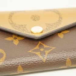 Louis Vuitton Tri-fold Wallet Monogram Reverse Portefeuille Zoe M80725 Brown Women's