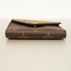 Louis Vuitton Tri-fold Wallet Monogram Reverse Portefeuille Zoe M80725 Brown Women's