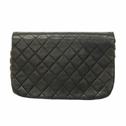 Chanel Shoulder Bag Matelasse Lambskin Black Women's